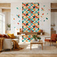 Rétro Colorés - Motifs échappés Dywall