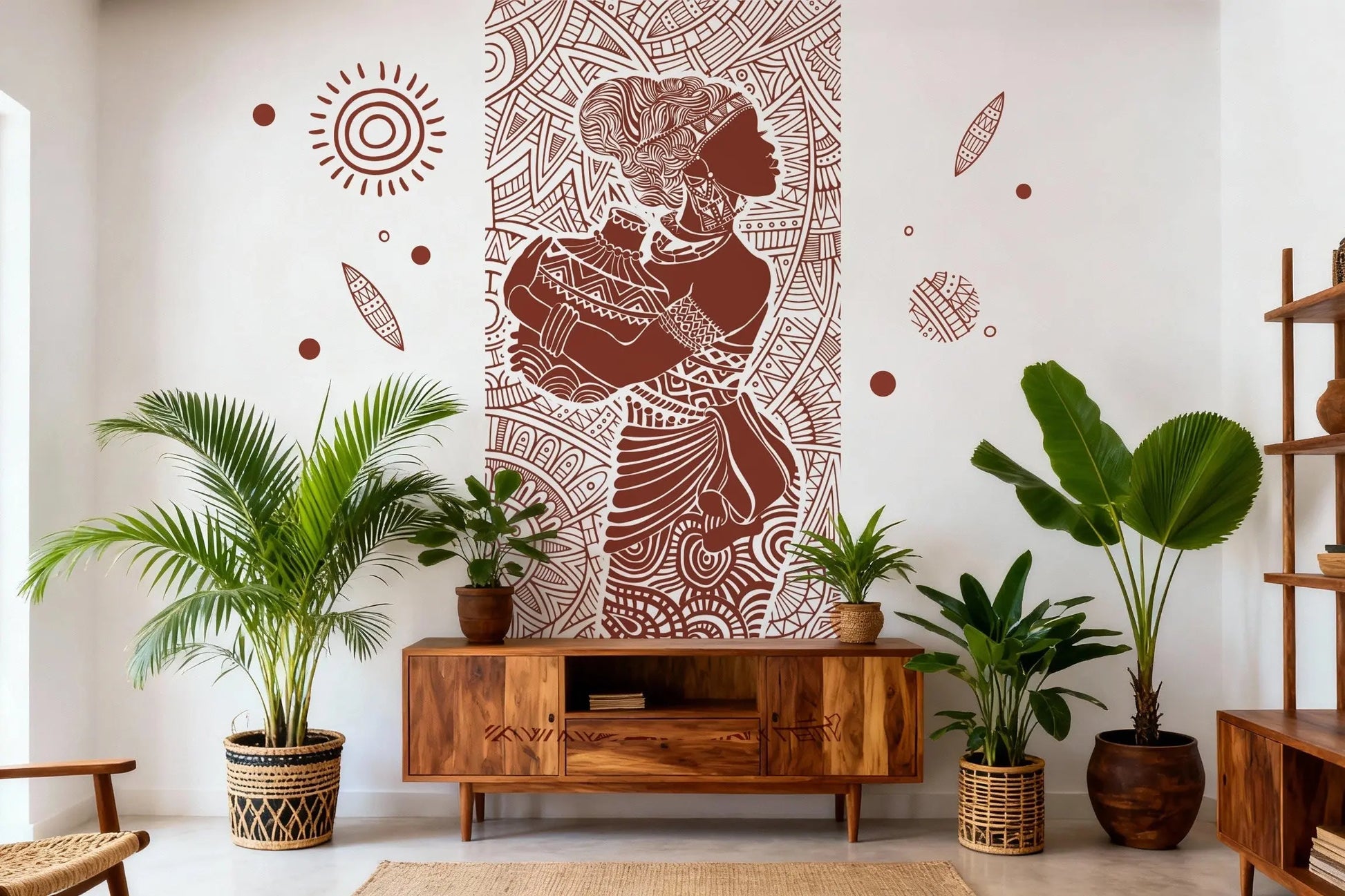 Femme Africaine - Motifs échappés Dywall
