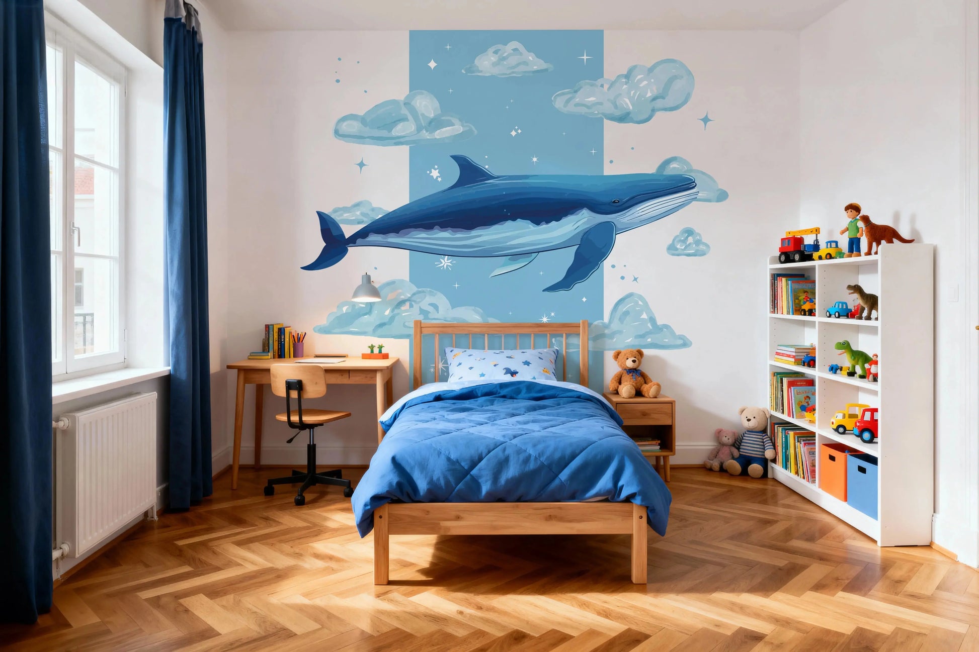 Baleine dans les nuages - Motifs échappés Dywall