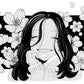Manga Girl - Sticker mural Dywall