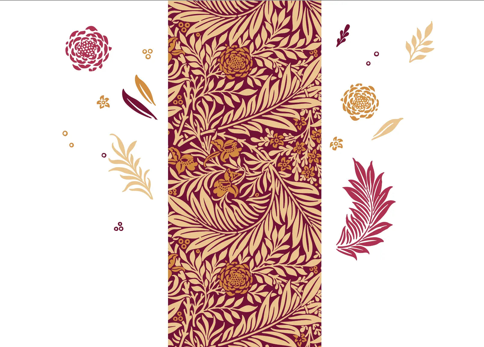 Feuillage d'Automne - Motifs échappés Dywall