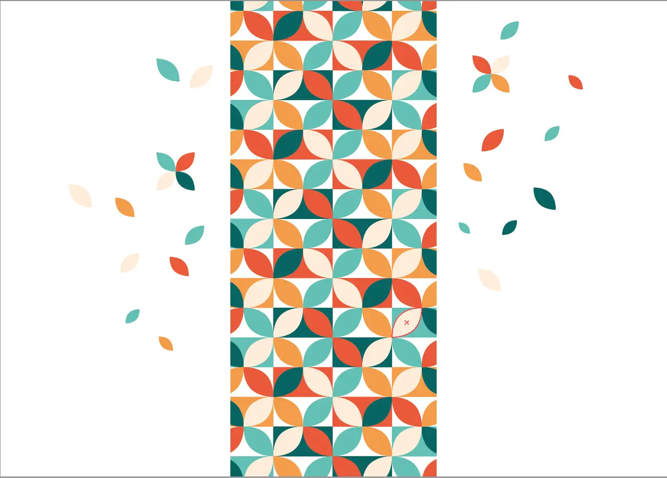 Rétro Colorés - Motifs échappés Dywall