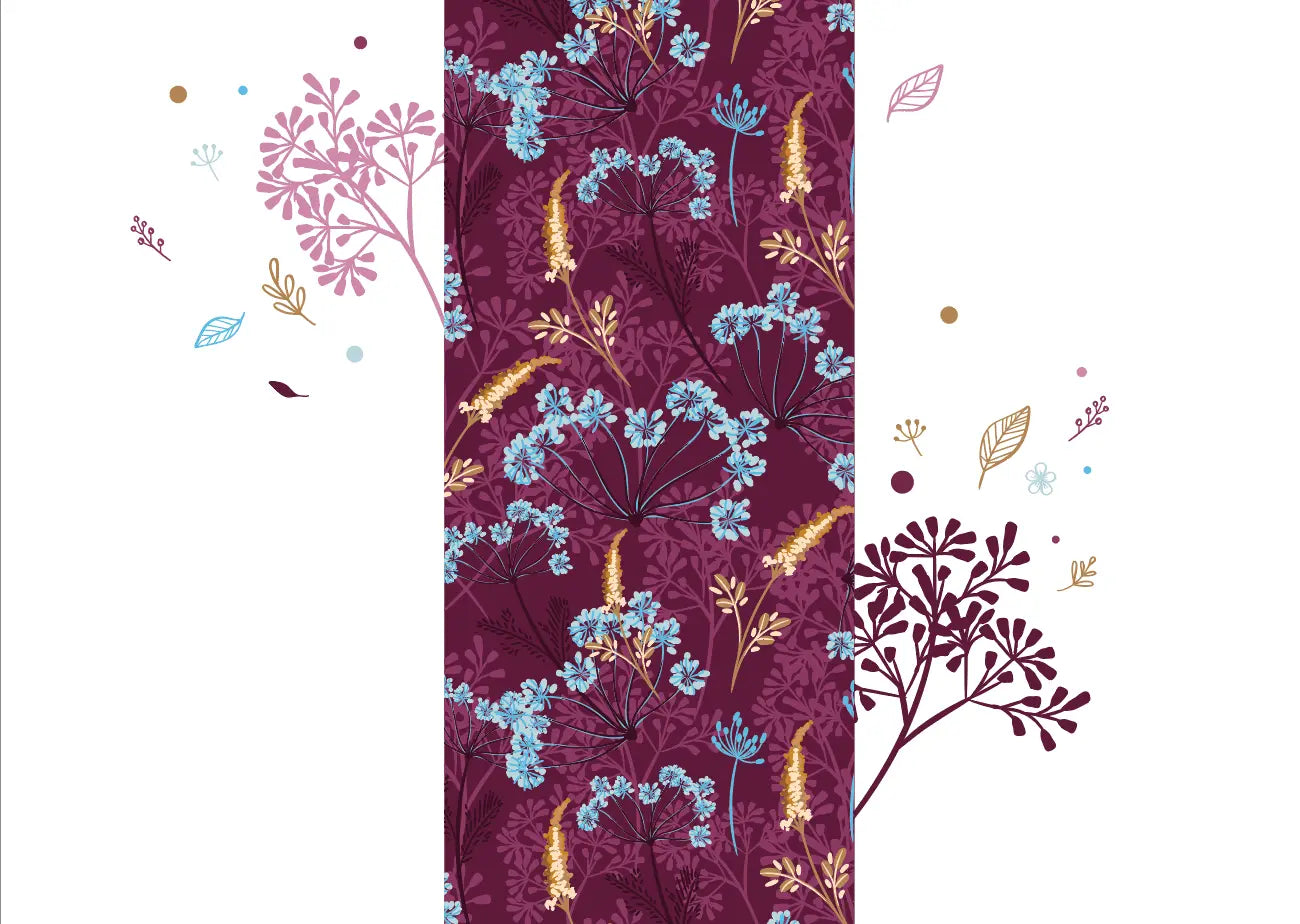 Fleurs Nocturnes - Motifs échappés Dywall