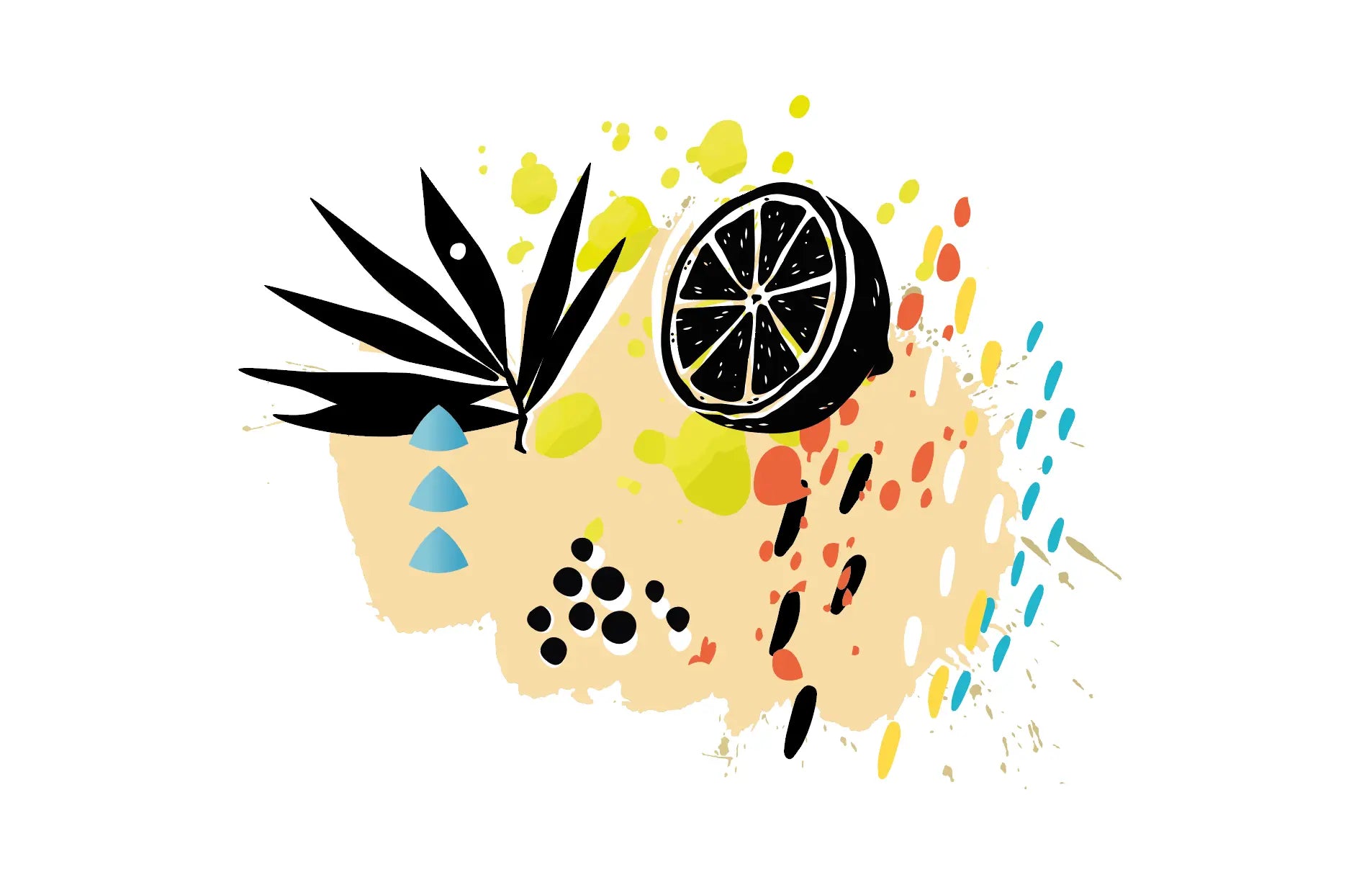 Aquarelle Lemon - Sticker mural Dywall