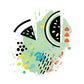 Pastèque Abstraite - Sticker muraux Dywall