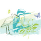 Rencontre au bord de l'eau - Sticker mural Dywall