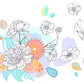Fleurs légères - Sticker mural Dywall