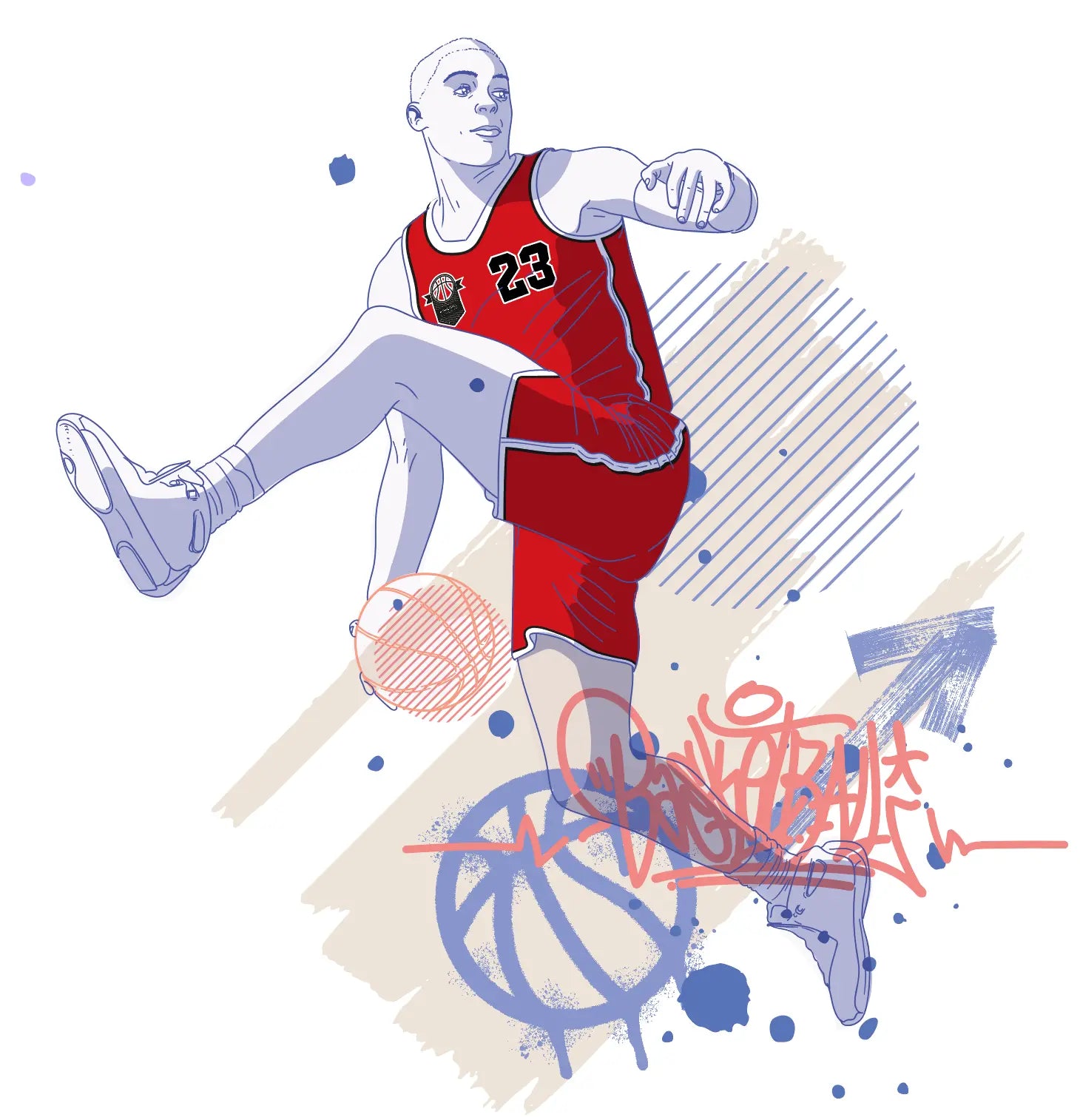Basket urbain - Sticker mural Dywall