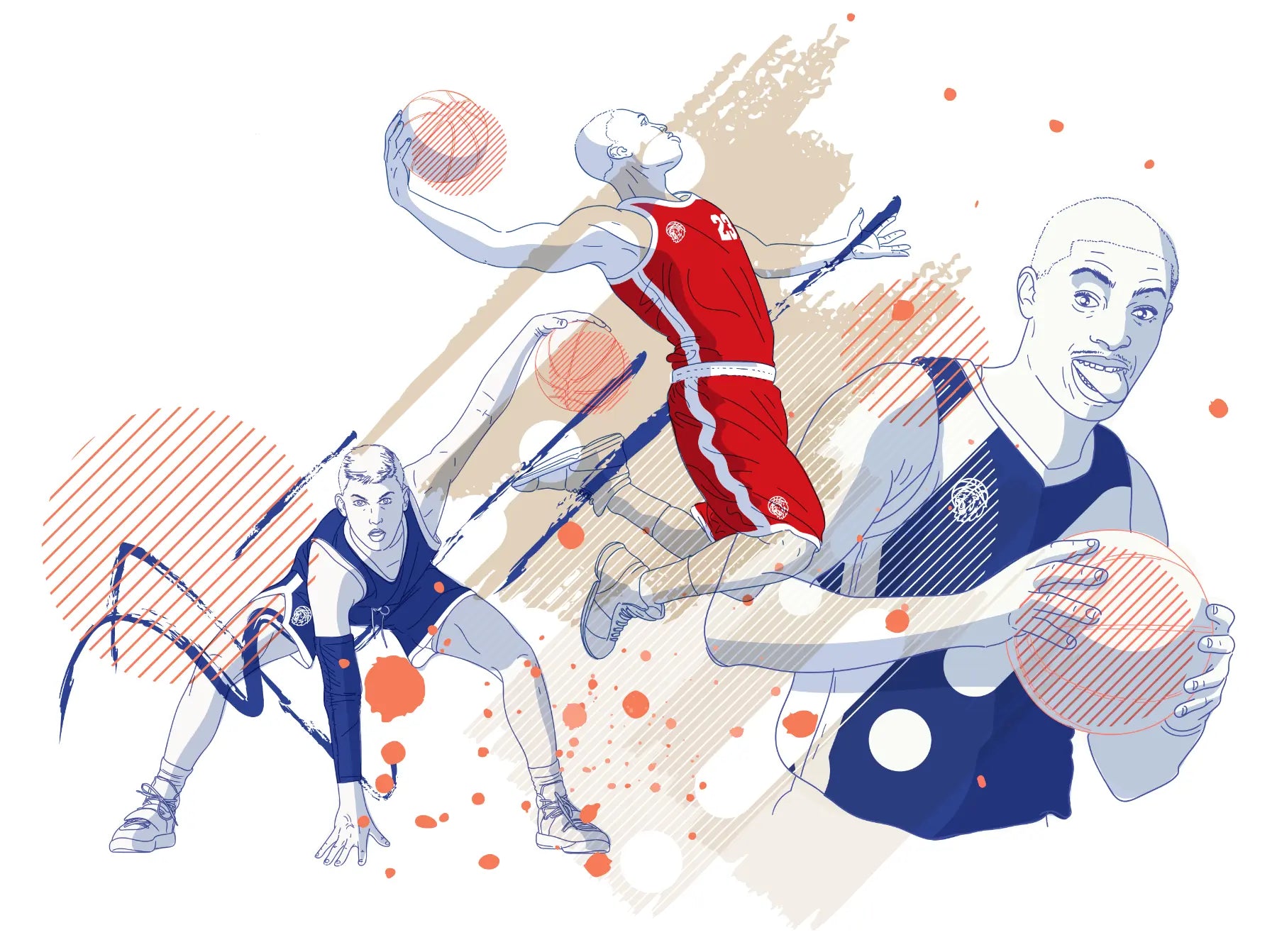 Basketball - Sticker mural Dywall