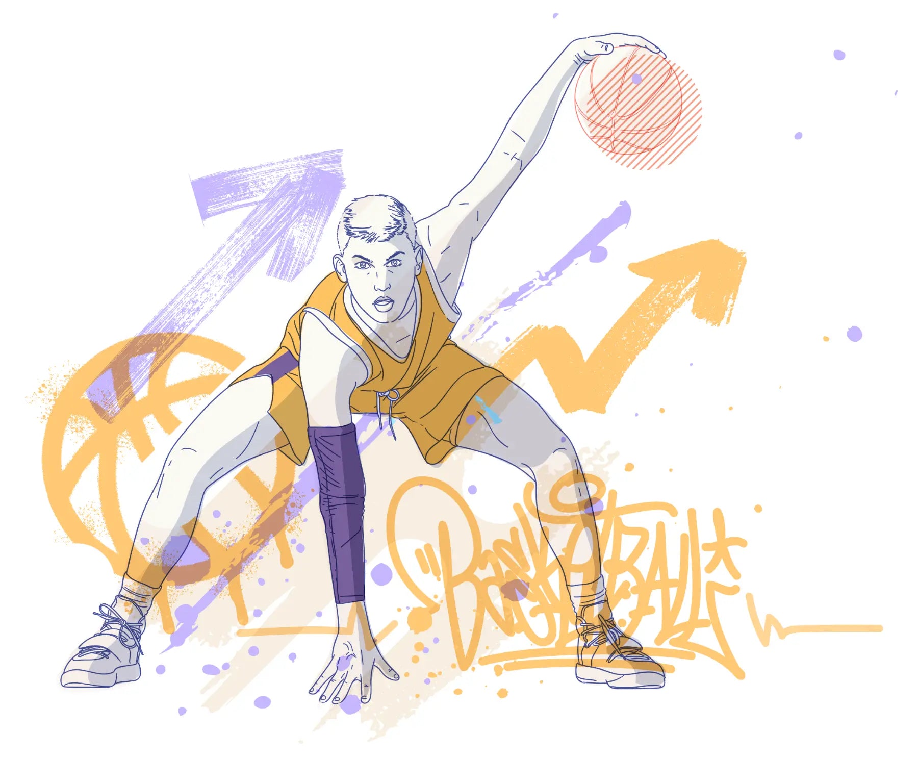 Basket street - Sticker mural Dywall