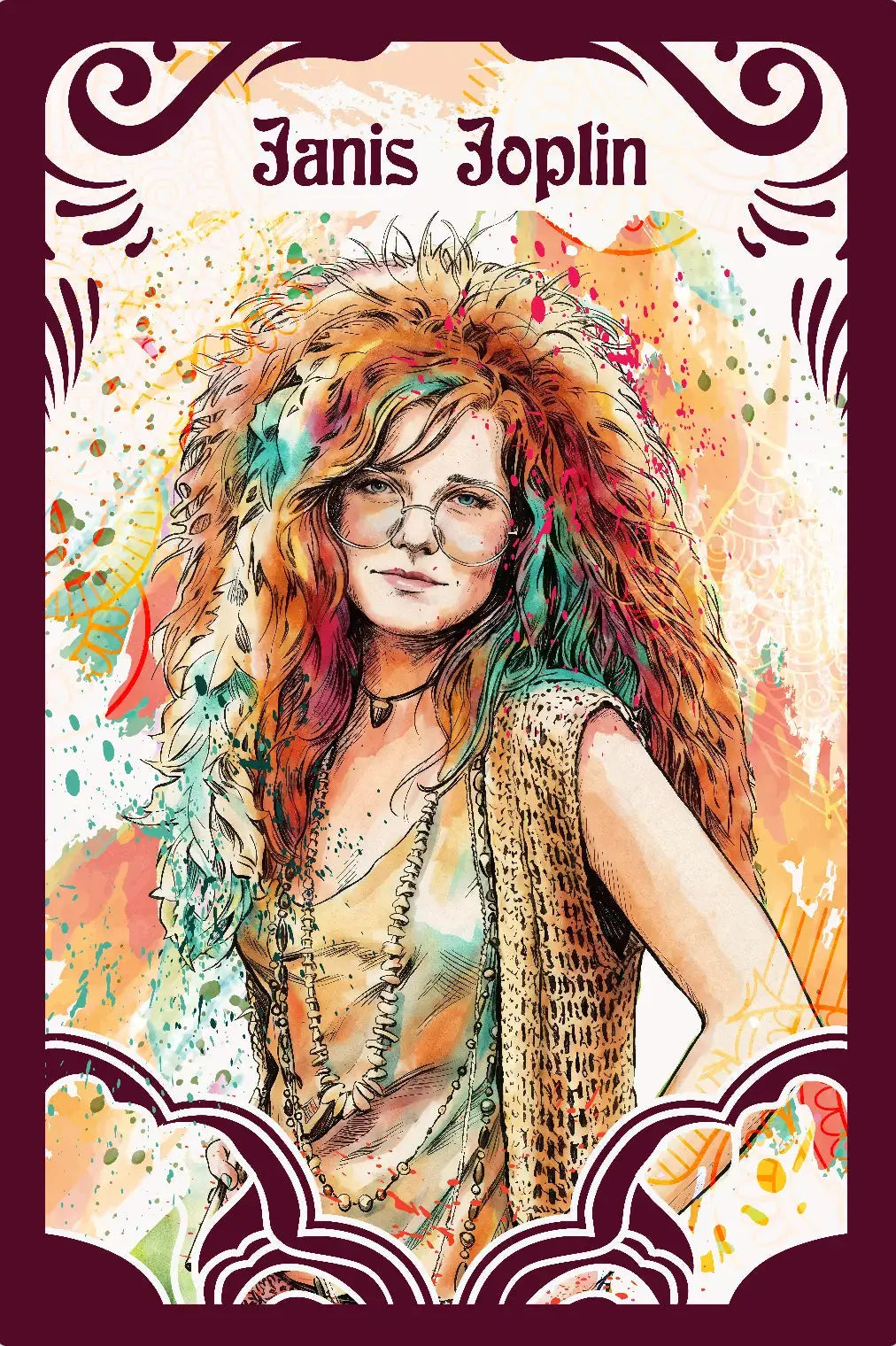 Janis Joplin - Affiche / Poster Dywall