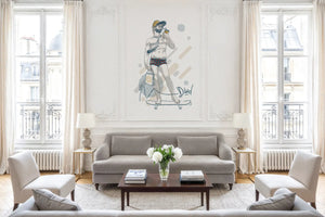 Skateur parisien - Sticker mural Dywall