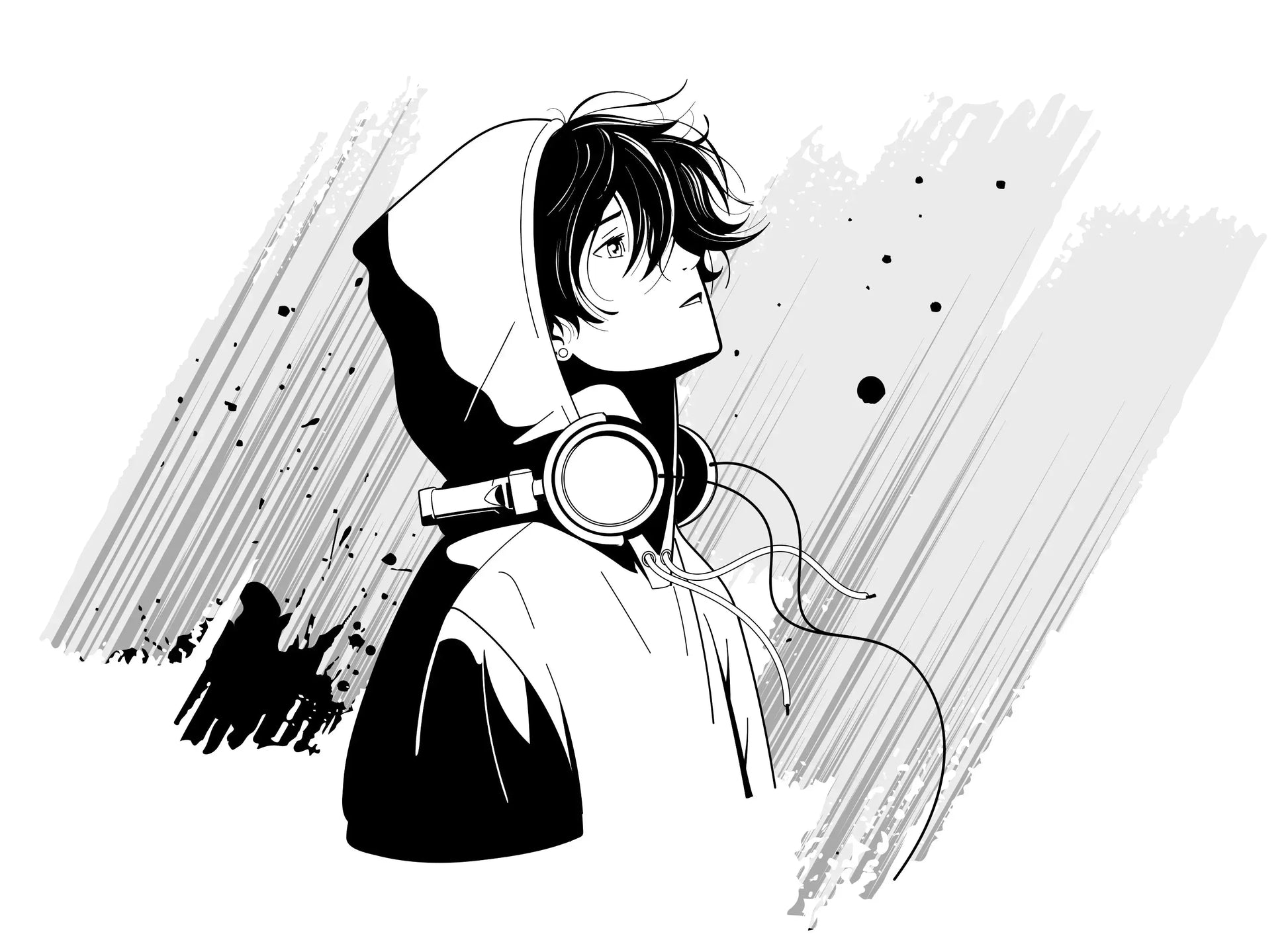 Manga Boy - Sticker mural Dywall