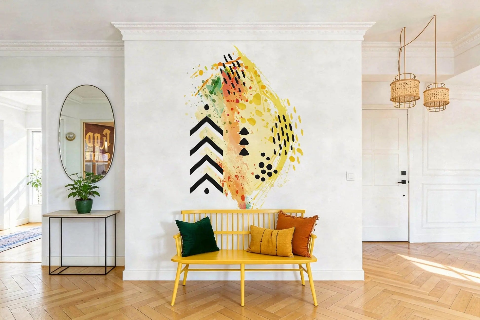 Abstrait Solaire - Sticker mural Dywall