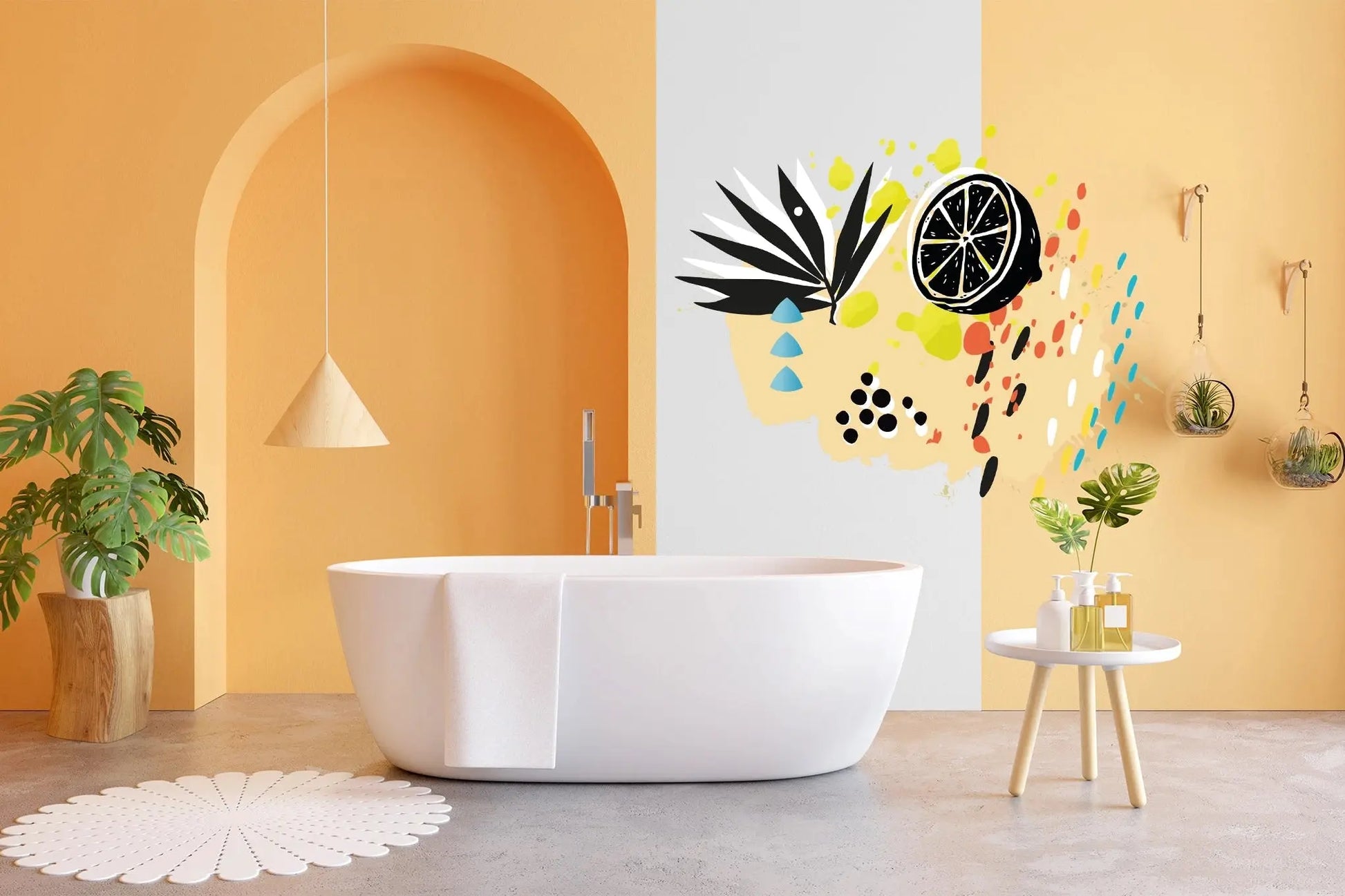 Aquarelle Lemon - Sticker mural Dywall
