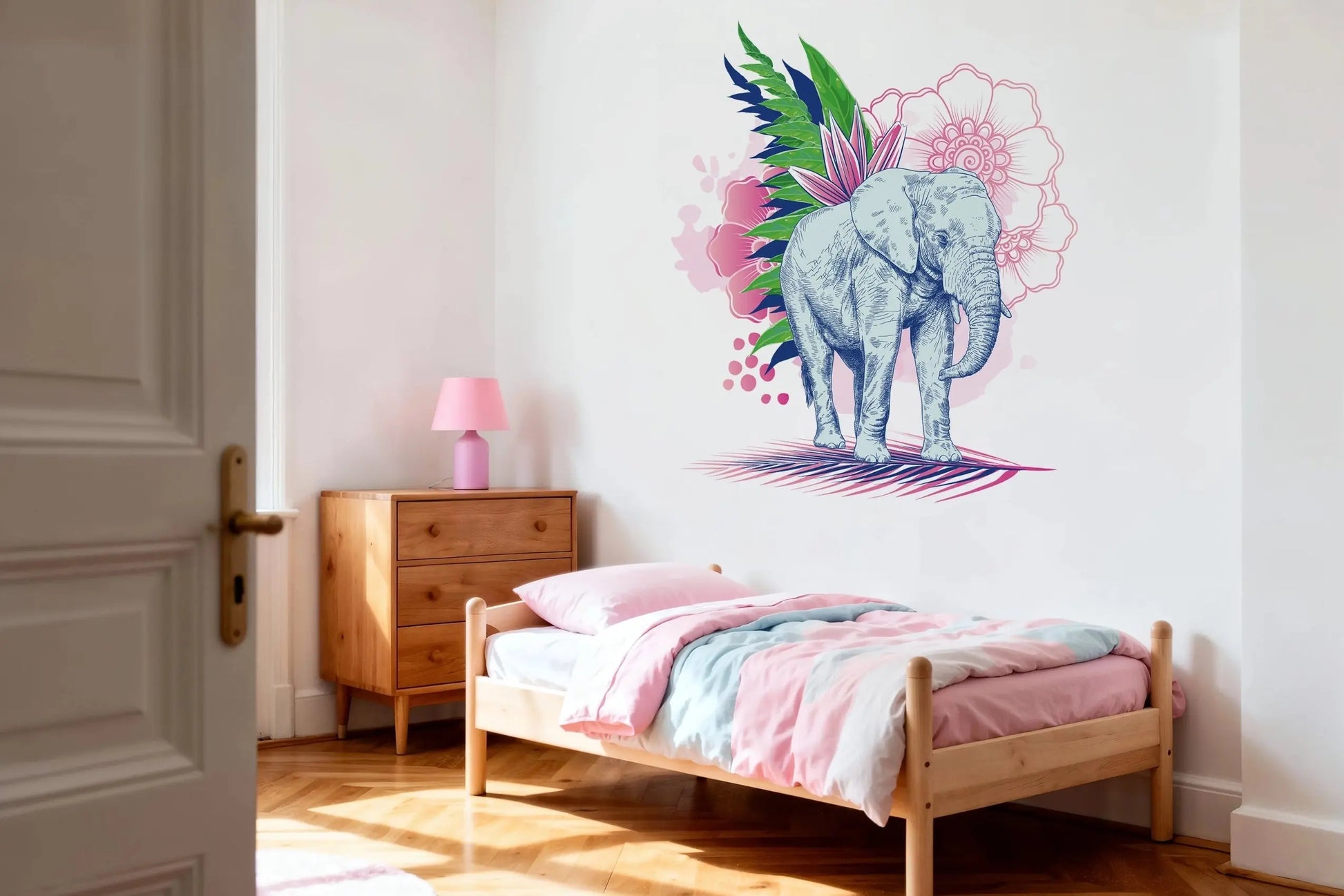Éléphant Bohème - Sticker mural Dywall
