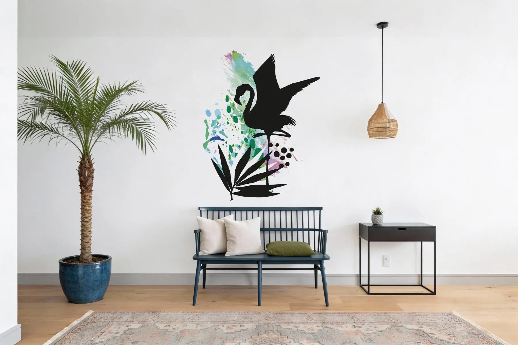 Flamant graphique - Sticker mural Dywall