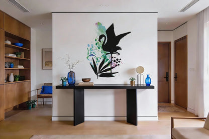Flamant graphique - Sticker mural Dywall