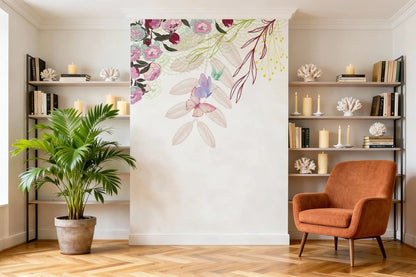 L'Échappée Pivoine - Sticker mural Dywall