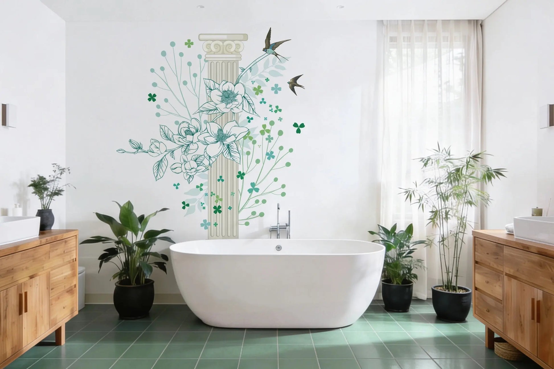 L’Échappée Antique - Sticker mural Dywall