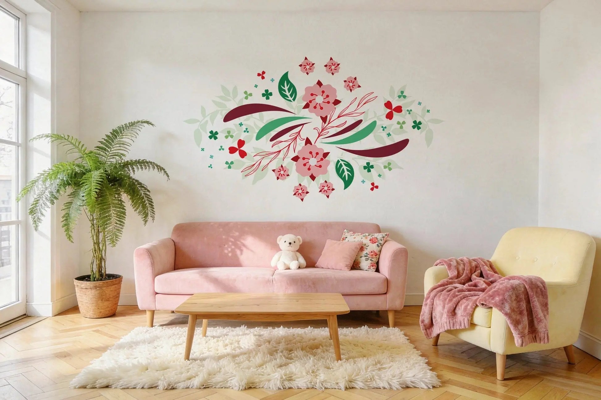 Symphonie Florale- Sticker mural Dywall