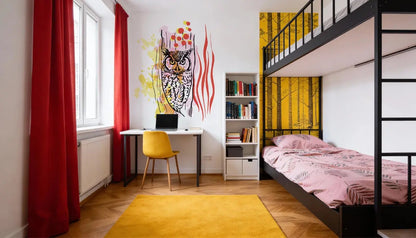 Hibou Graphique - Sticker mural Dywall
