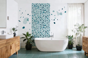 Terrazzo Aqua - Motifs échappés Dywall