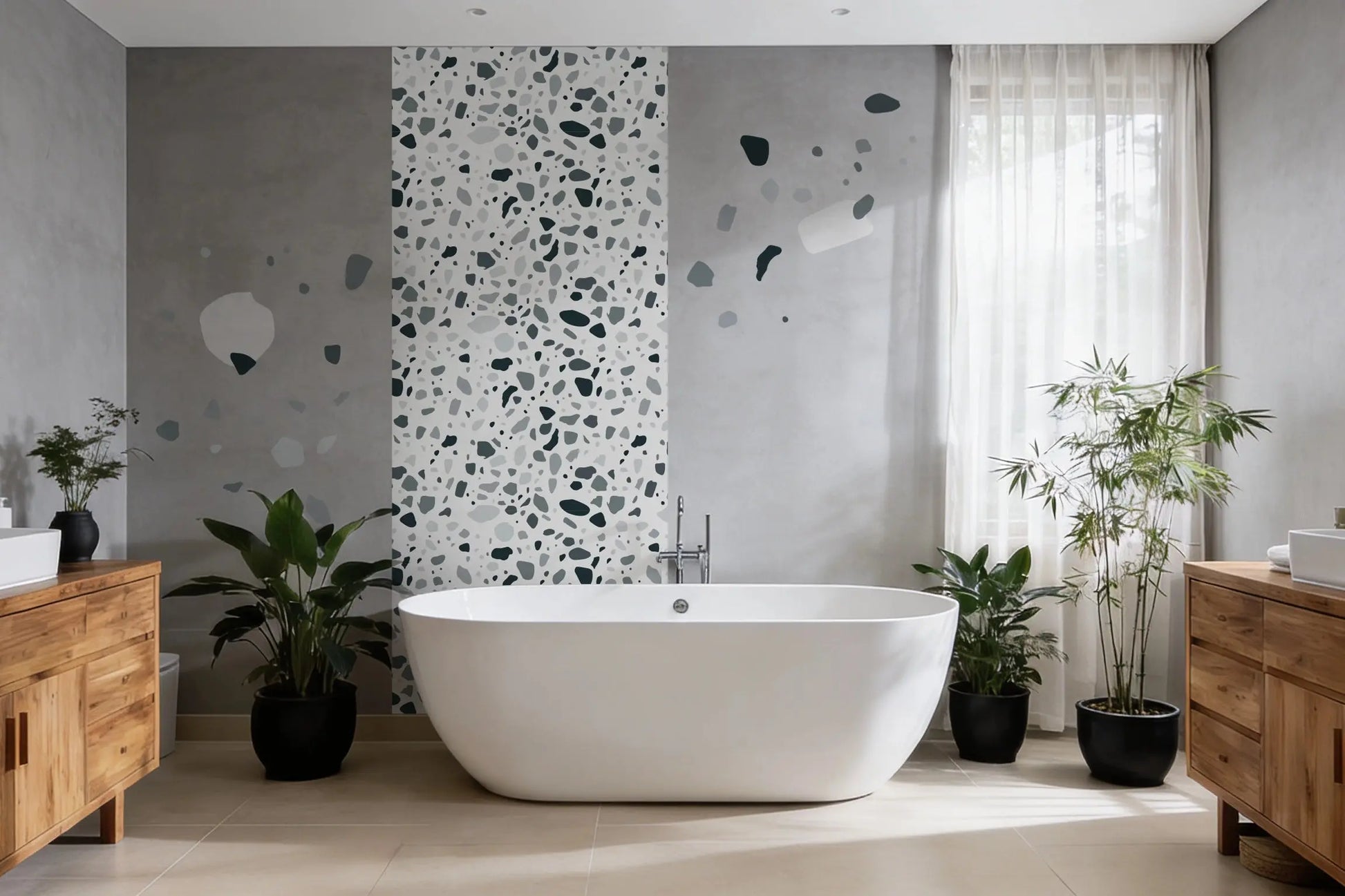 Terrazzo Gris - Motifs échappés - Dywall
