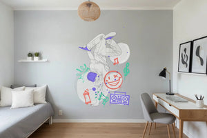 Skateur freestyle - Sticker mural Dywall