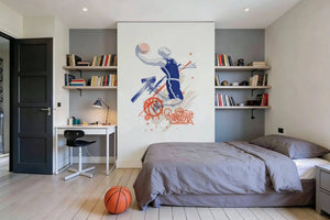 Basket en mouvement - Sticker mural Dywall