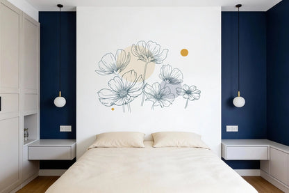 Fleurs de Cosmos - Sticker mural Dywall