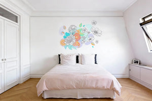 Fleurs légères - Sticker mural Dywall