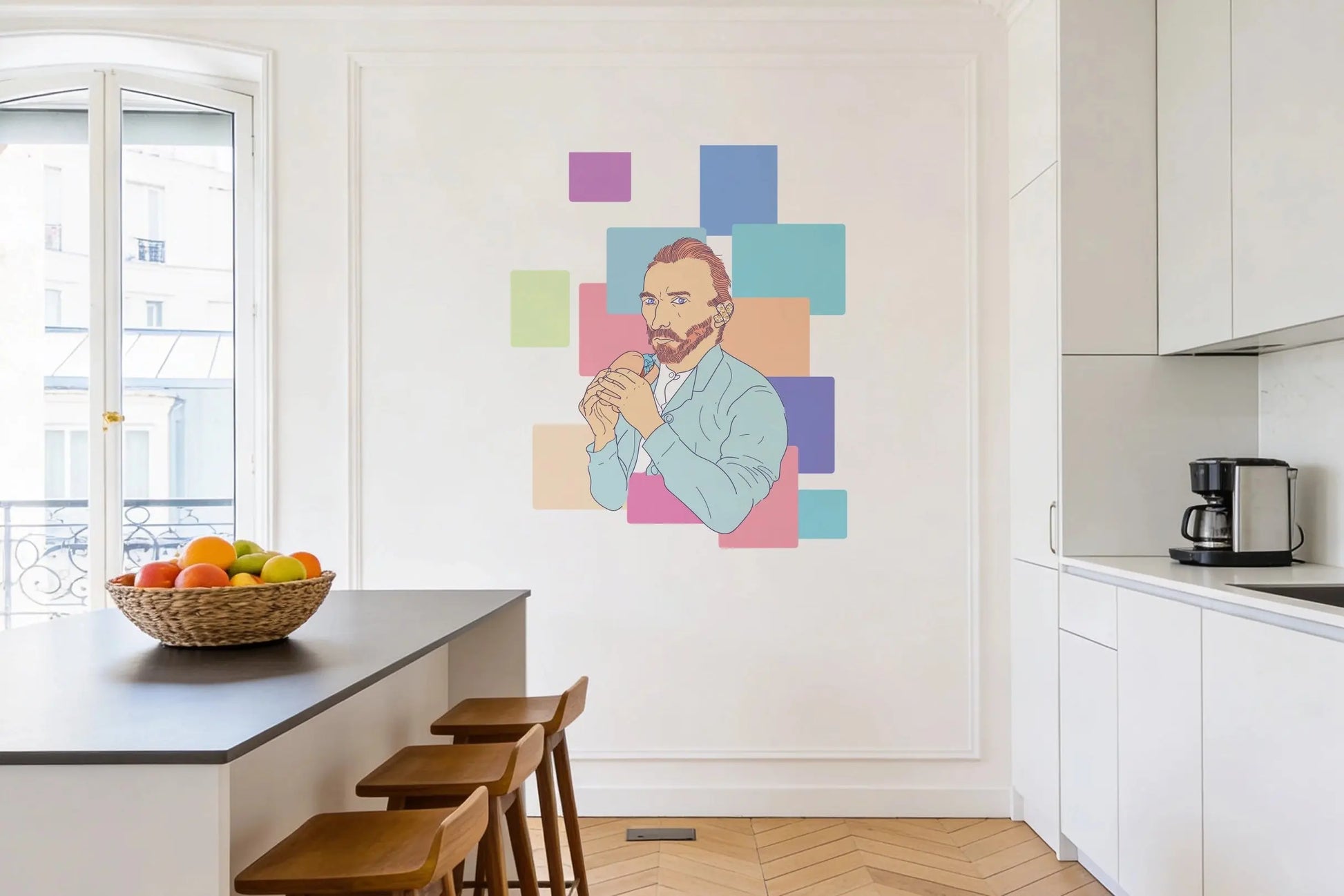 Van Gogh Pop - Sticker mural Dywall