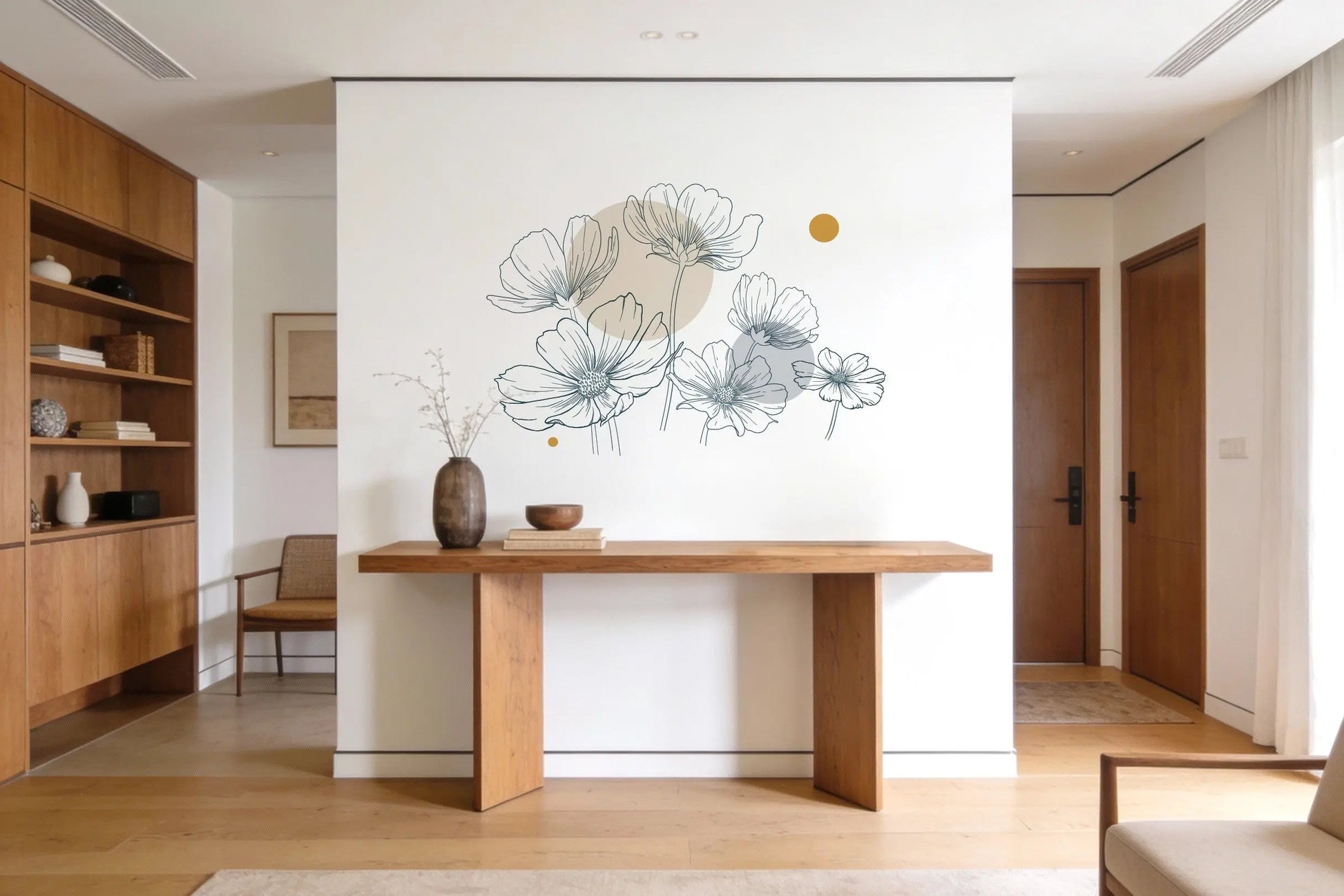 Fleurs de Cosmos - Sticker mural Dywall