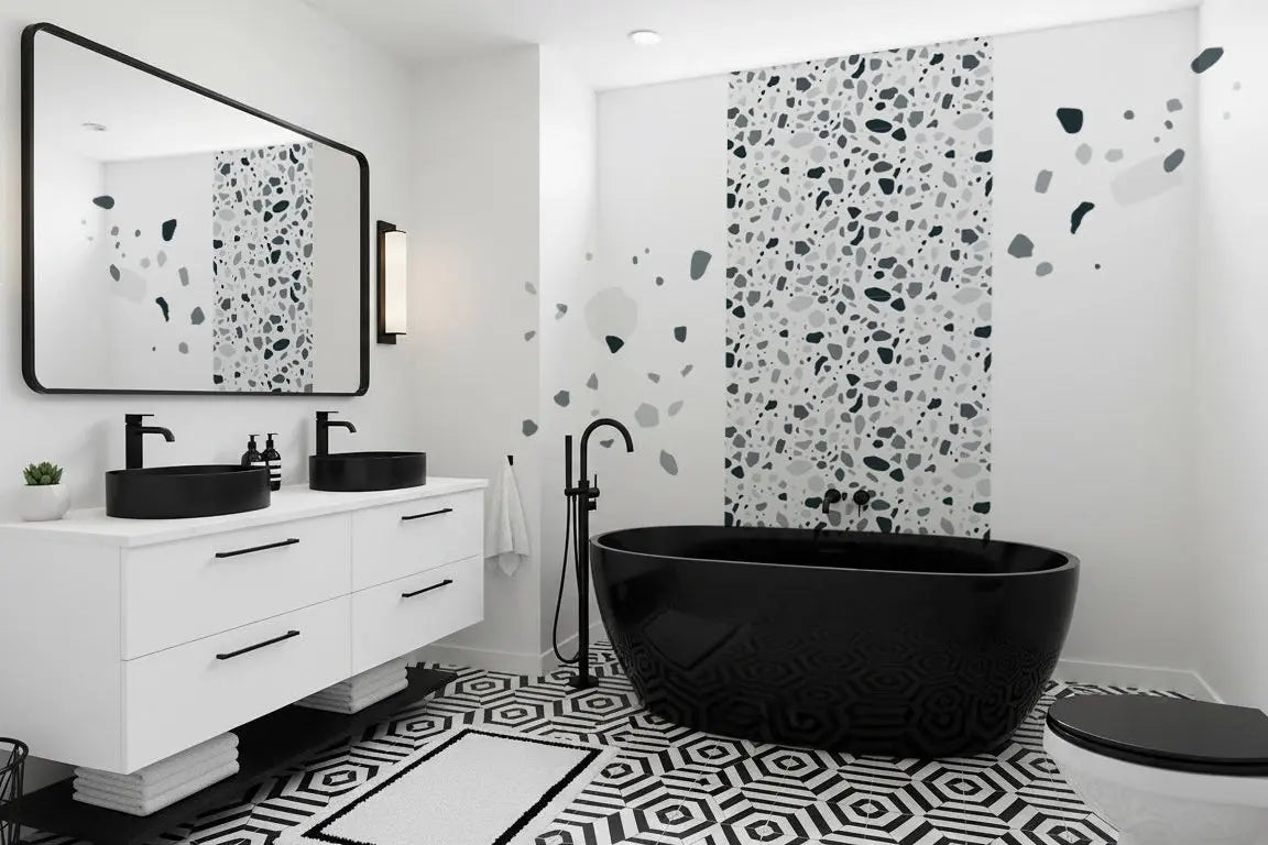 Terrazzo Gris - Motifs échappés - Dywall