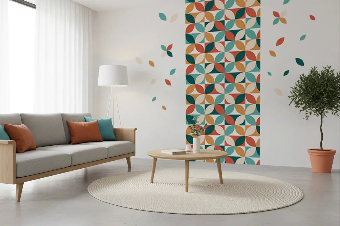 Rétro Colorés - Motifs échappés Dywall