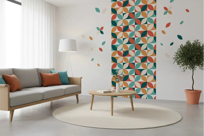 Rétro Colorés - Motifs échappés Dywall