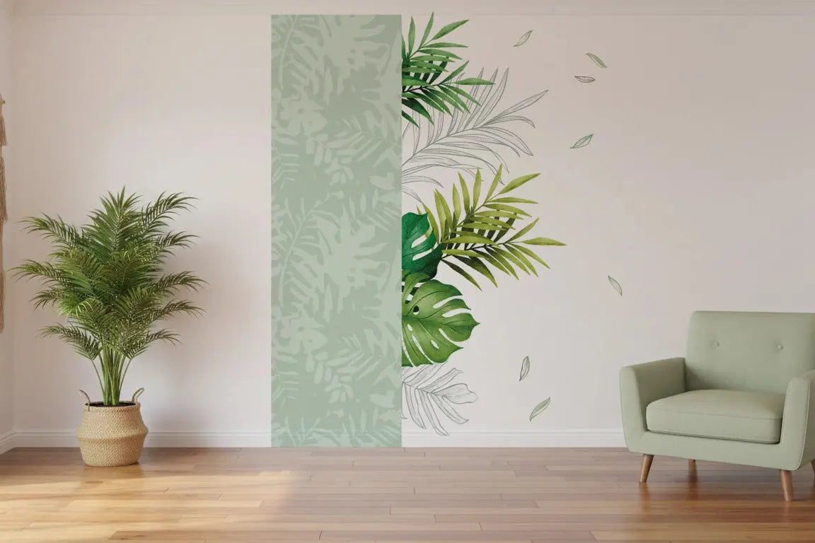 Lé Feuillage doux - Motifs échappés Dywall