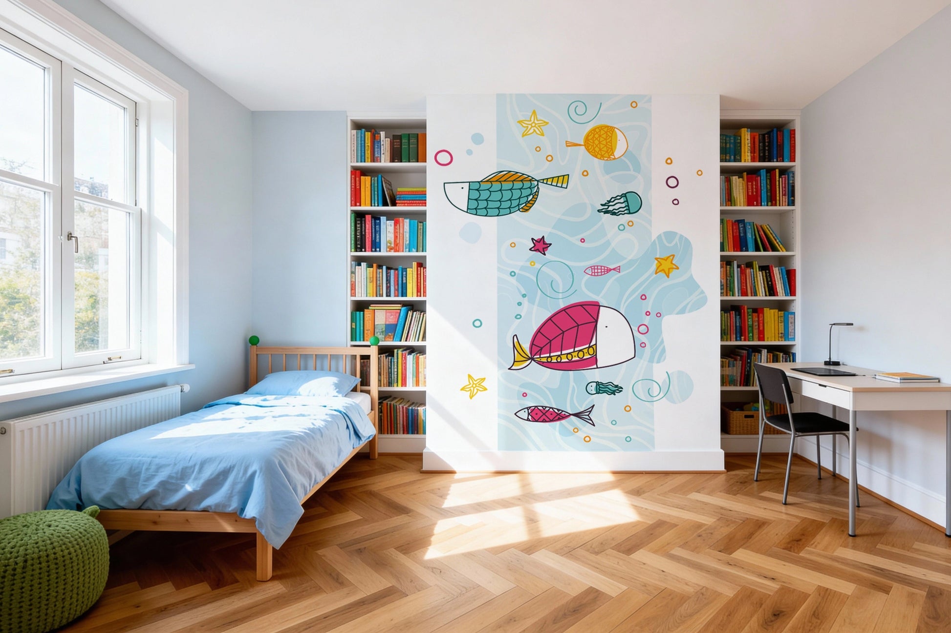 Les petits poissons dans l'eau - Motifs échappés Dywall