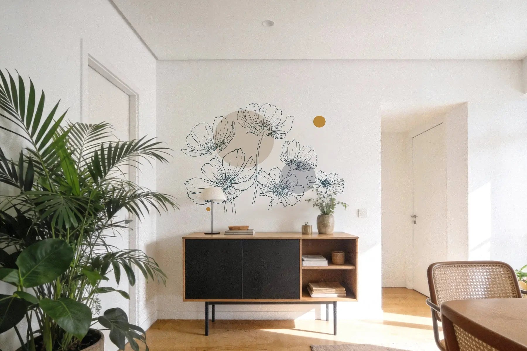 Fleurs de Cosmos - Sticker mural Dywall