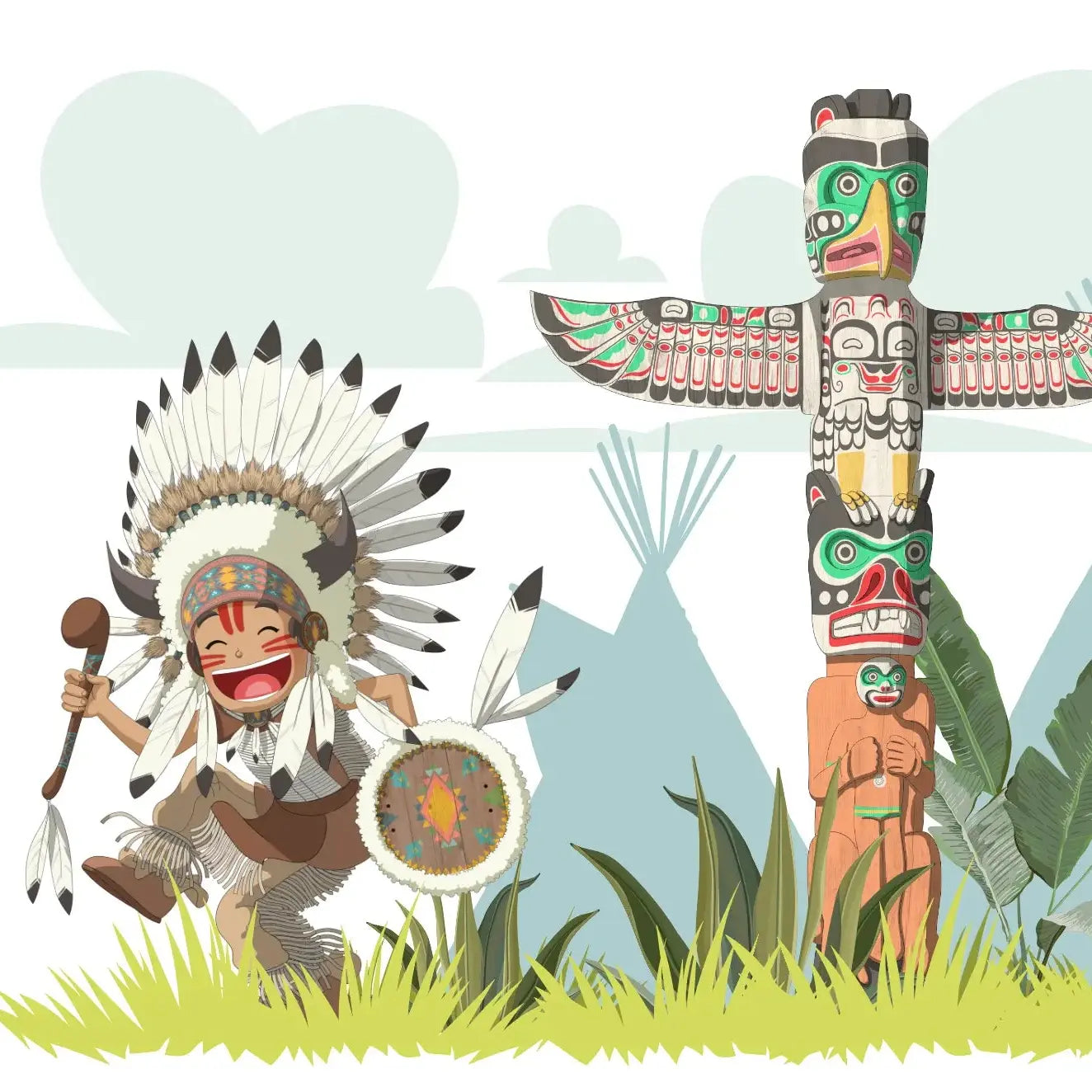 Petit Indien - Sticker mural Dywall
