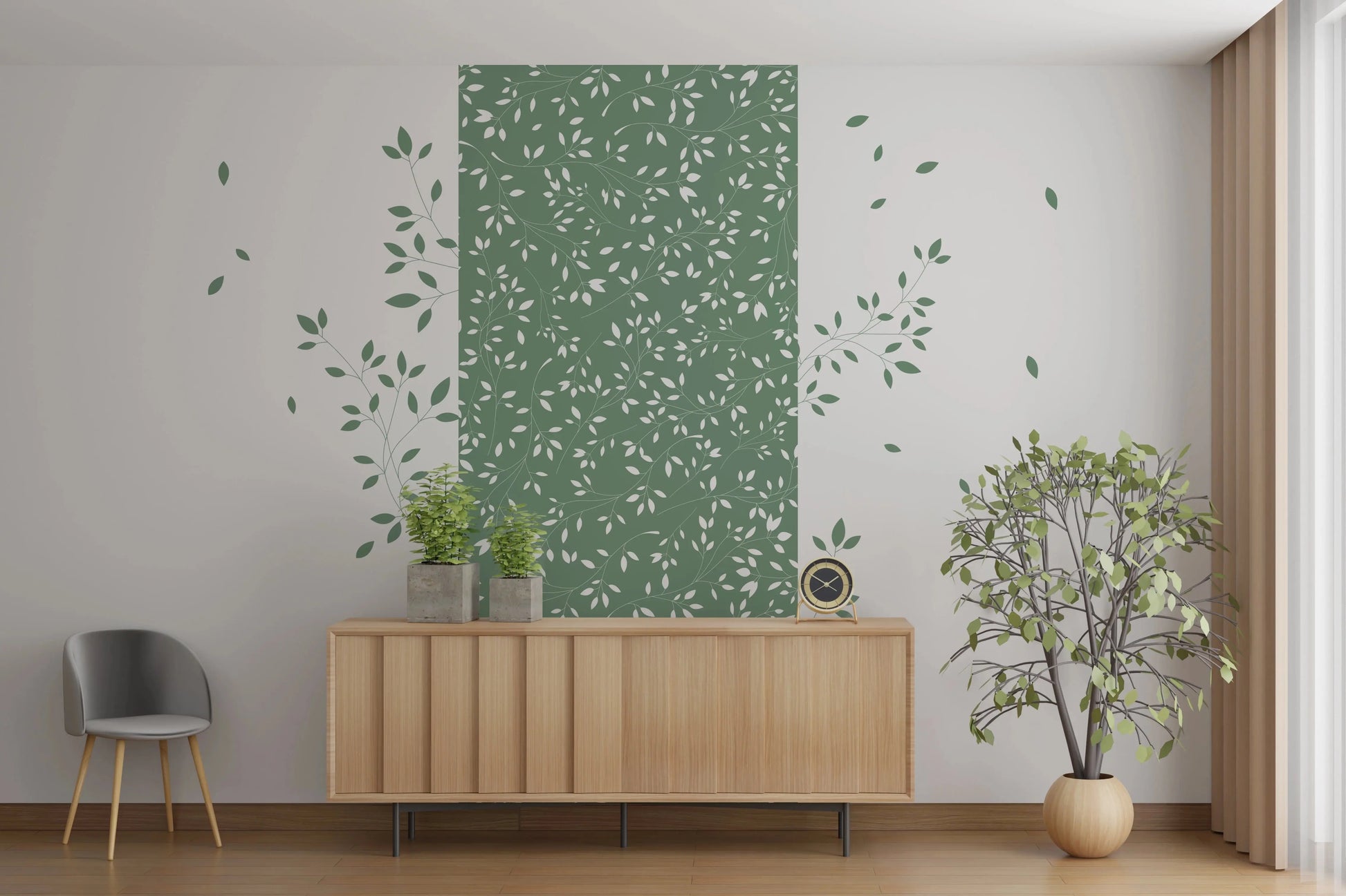 Feuillage discret - Motifs échappés Dywall
