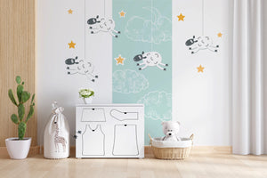Petits moutons rêveurs - Motifs échappés Dywall