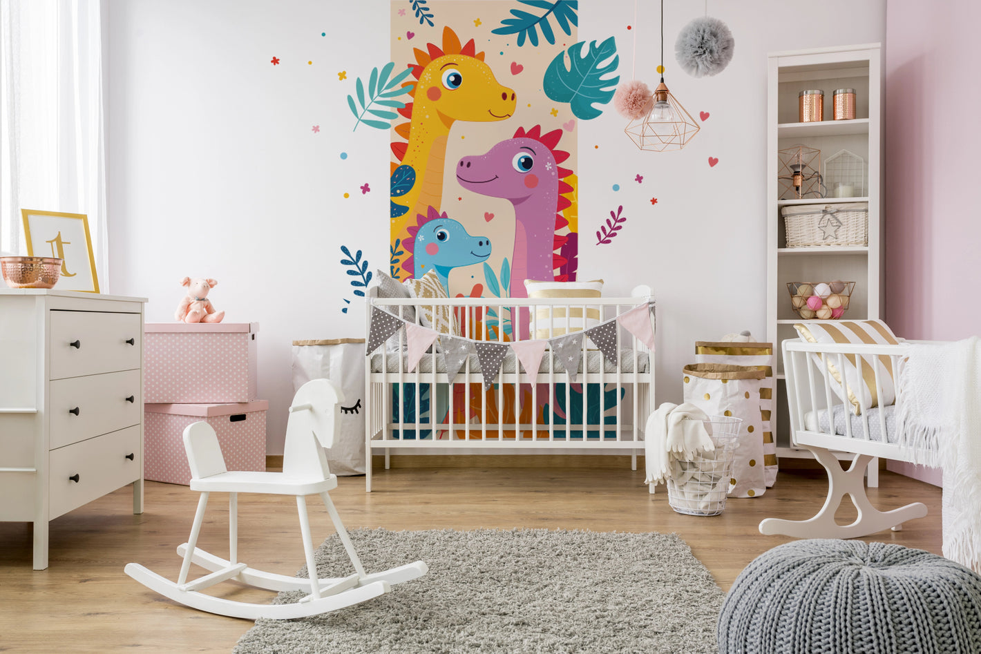 Dinos en Famille - Motifs échappés Dywall