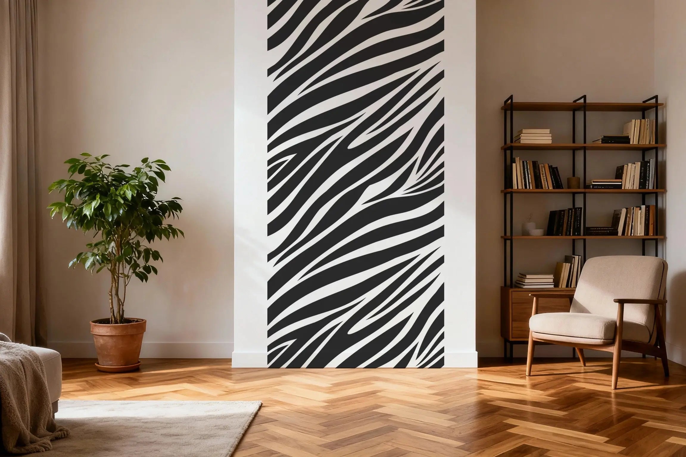 Zèbre - Lé de papier peint Dywall